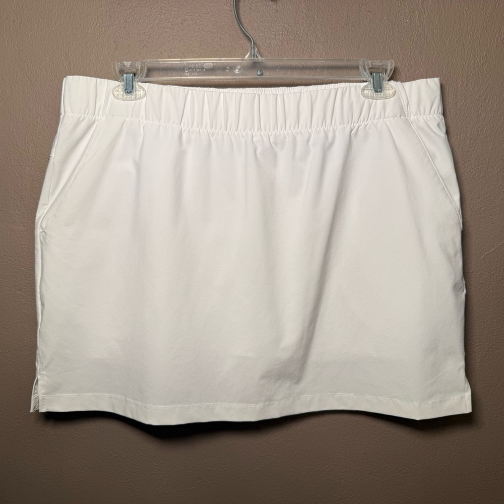 Columbia White/Ivory Athletic Skort with Elastic Waist Womens Size XL Activewear